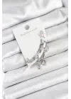 Pirinç Gümüş Renk Set Küpe