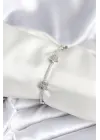 Pirinç Gümüş Renk Yıldız Model Kadın Bileklik