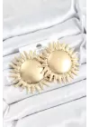 Pirinç Güneş Model Gold Renk Kadın Küpe