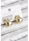 Pirinç Halka Model Gold Renk Kadın Küpe