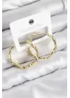 Pirinç Halka Model Gold Renk Kadın Küpe