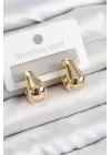 Pirinç Halka Model Gold Renk Kadın Küpe