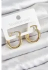Pirinç Halka Model Gold Renk Kadın Küpe