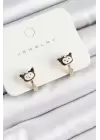 Pirinç Kuromi Model Gold Renk Çocuk Küpe