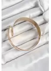 Pirinç Manşet Model Gold Renk Kadın Pazu Bileklik