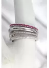 Pirinç Mix Renk Zirkon Taşlı 4Lü Kadın Yüzük