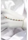 Pirinç Renkli Kalpli Zirkon Taşlı Y Model Gold Renk Kadın Şahmeran