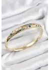 Pirinç Renkli Zirkon Taşlı Kutup Yıldızı Model Gold Renk Kadın Kelepçe