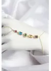 Pirinç Renkli Zirkon Taşlı Model Gold Renk Şahmeran