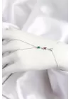 Pirinç Renkli Zirkon Taşlı Model Gümüş Renk Şahmeran