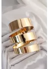 Pirinç Sarmal Gold Renk Kadın Pazu Bileklik