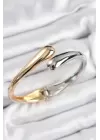 Pirinç Sarmal Model Gümüş Ve Gold Renk Kadın Kelepçe