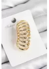 Pirinç Yay Model Gold Renk Sağ Kıkırdak Küpe