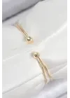 Pirinç Zirkon Taşlı Kelebek Model Gold Renk Kadın Bileklik