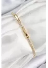 Pirinç Zirkon Taşlı Kuğu Model Gold Renk Kadın Bileklik