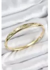Pirinç Zirkon Taşlı Kutup Yıldızı Model Gold Renk Kadın Kelepçe