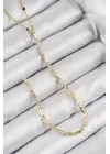 Pirinç Zirkon Taşlı Model Gold Renk Y Kolye