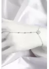 Pirinç Zirkon Taşlı Yonca Model Gümüş Renk Şahmeran