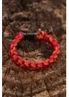 Sarı Kırmızı Paracord Bileklik