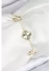 VIP Pirinç Yonca Model Gold Renk Kadın Bileklik