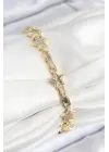 VIP Pirinç Zirkon Taşlı Yıldız Model Gold Renk Kadın Bileklik