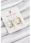 Xuping Çit Halka Model Gold Renk Kadın Küpe