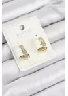 Xuping Zirkon Taşlı Halka Model Gold Renk Kadın Küpe