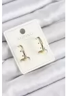Xuping Zirkon Taşlı Oval Model Gold Renk Kadın Küpe
