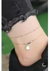 Yeni Sezon Silver Renk Damla Zirkon Taşlı Halhal