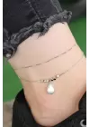 Yeni Sezon Silver Renk Damla Zirkon Taşlı Halhal