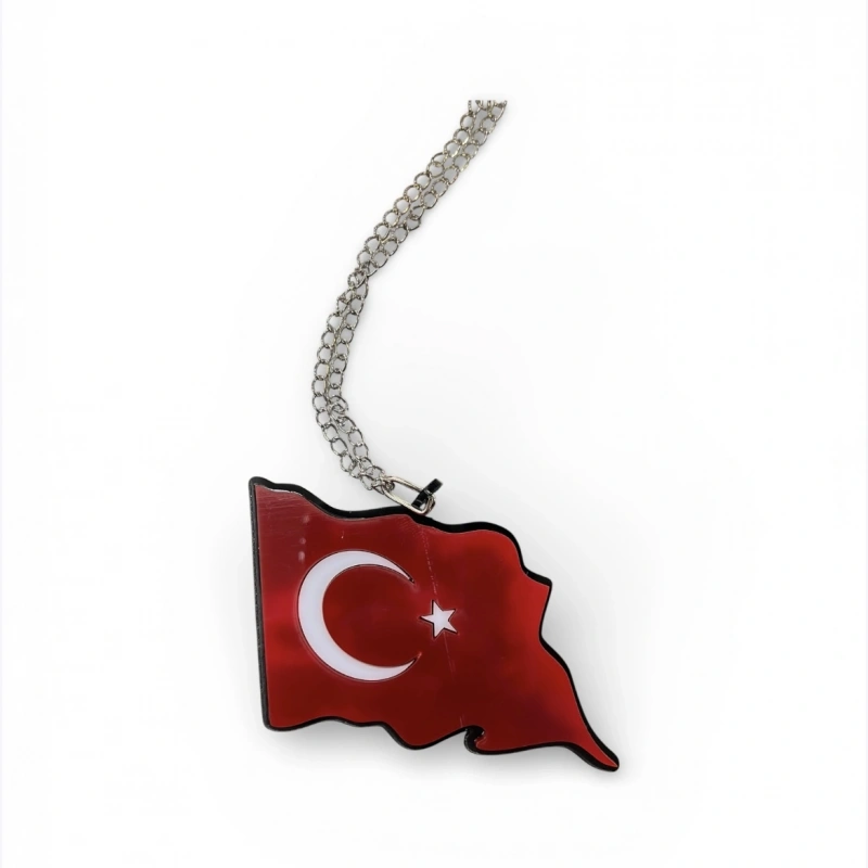 Türk Bayrağı Ayna Süsü