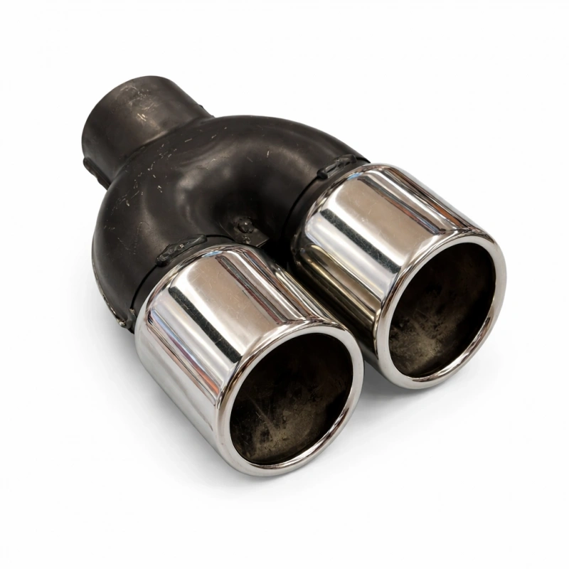 Egzoz Çift Kafa Krom Düz