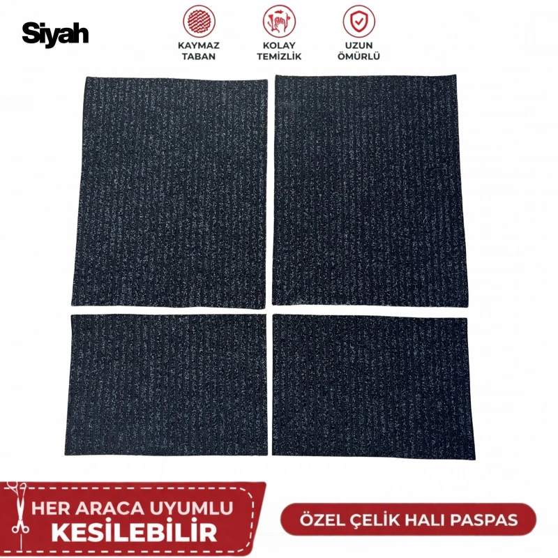Çelik Halı Paspas Siyah