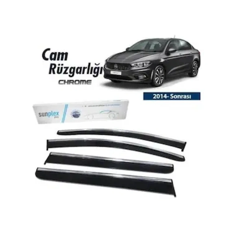 Sunplex Cam Rüzgarlığı Kromlu Fıat Egea 2015 Ve Sonrası