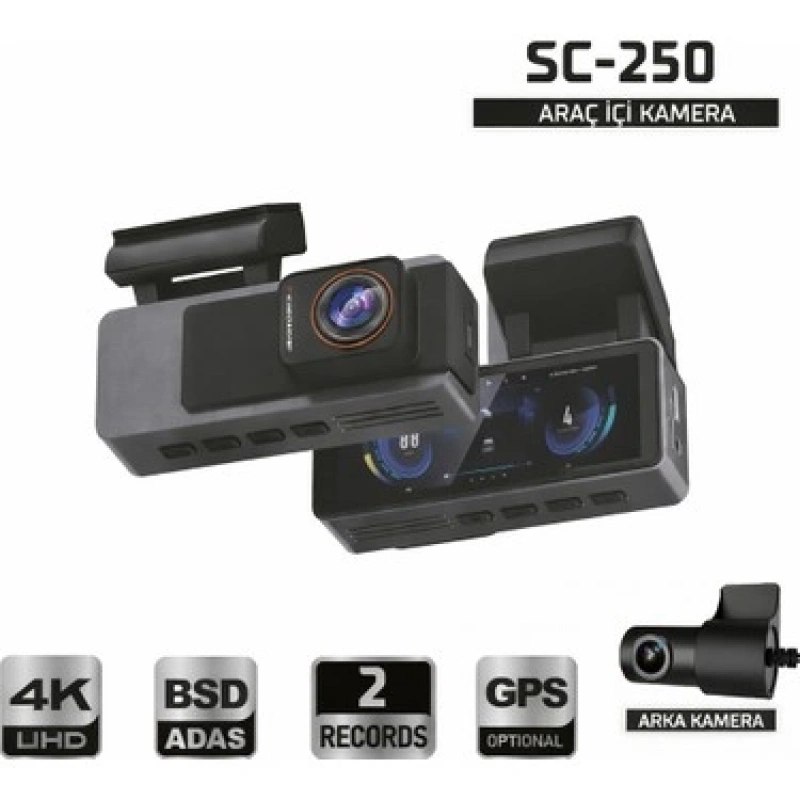 Sentinel SC-250 4K HDR Araç Kamerası