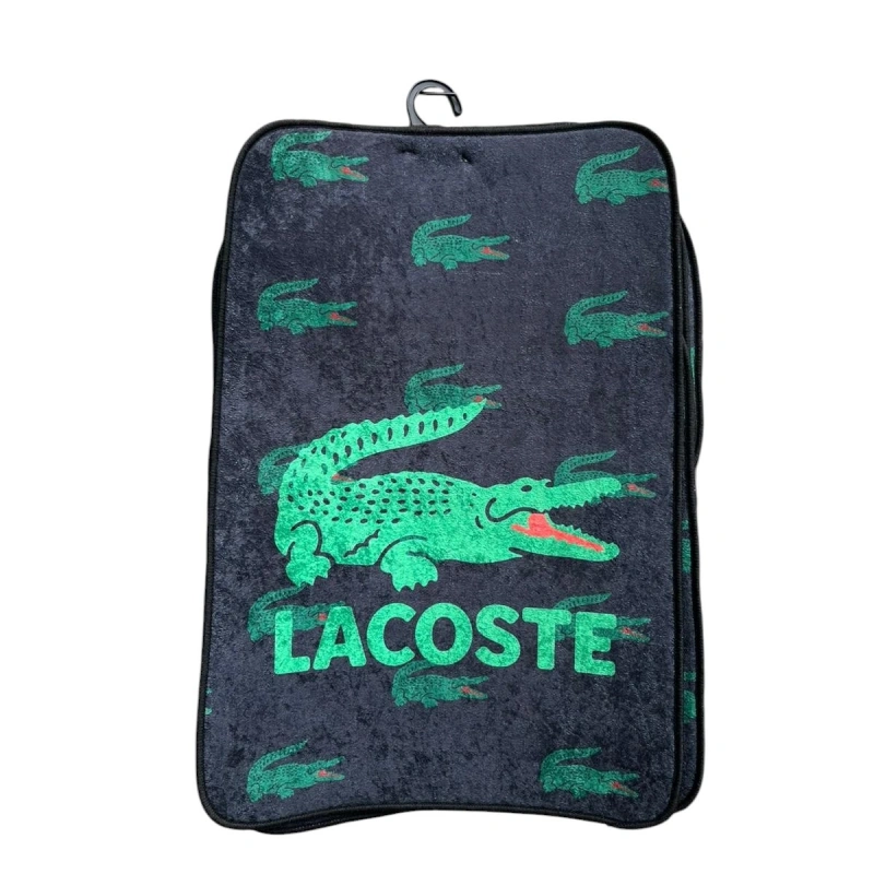 Lacoste Siyah Dekor Halı Paspas 4lü
