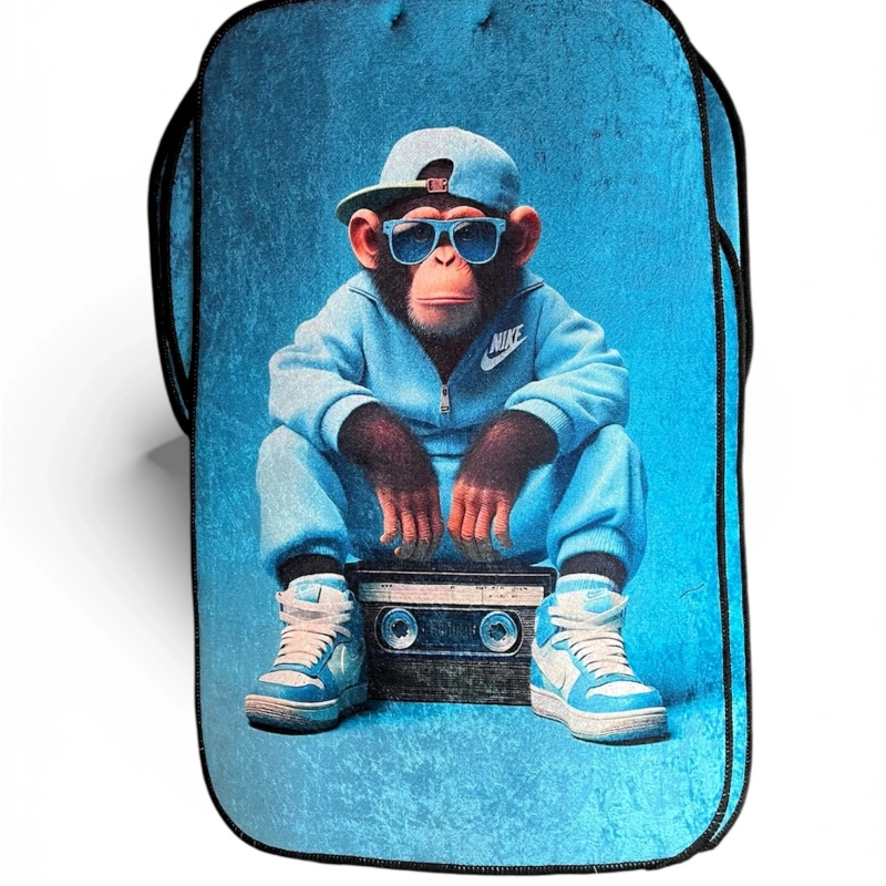 Maymun Dekor Paspas (Mavi)