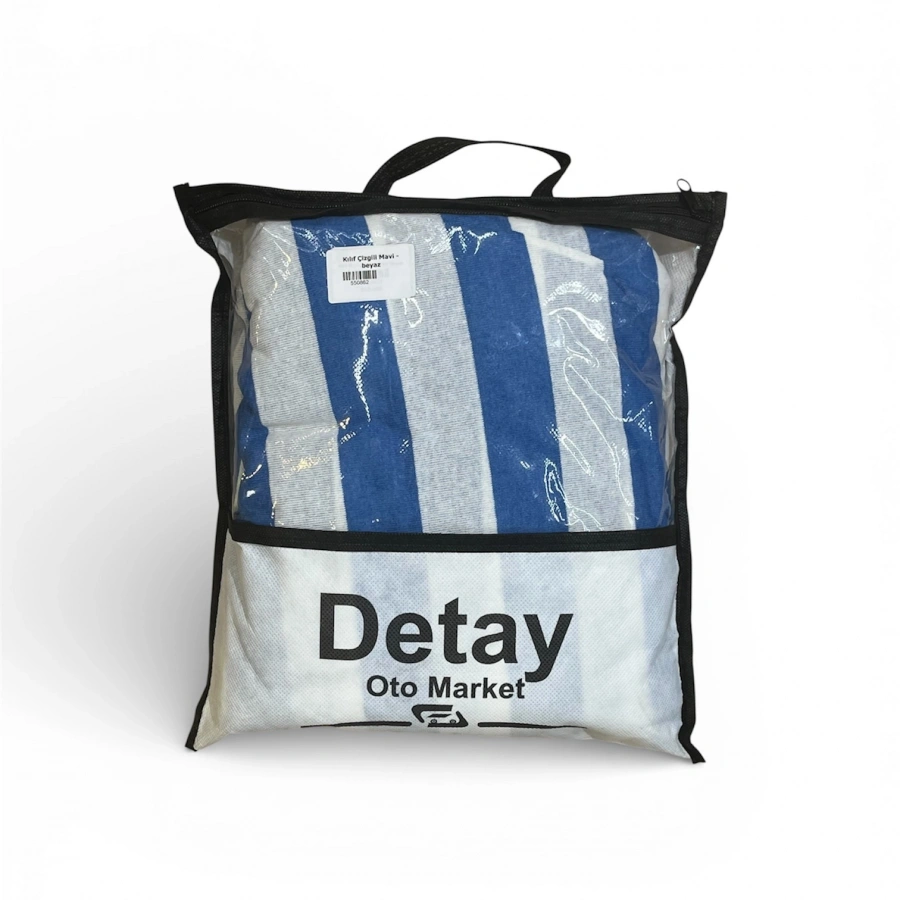 Zebra Desen Koltuk Kılıfı (Mavi)