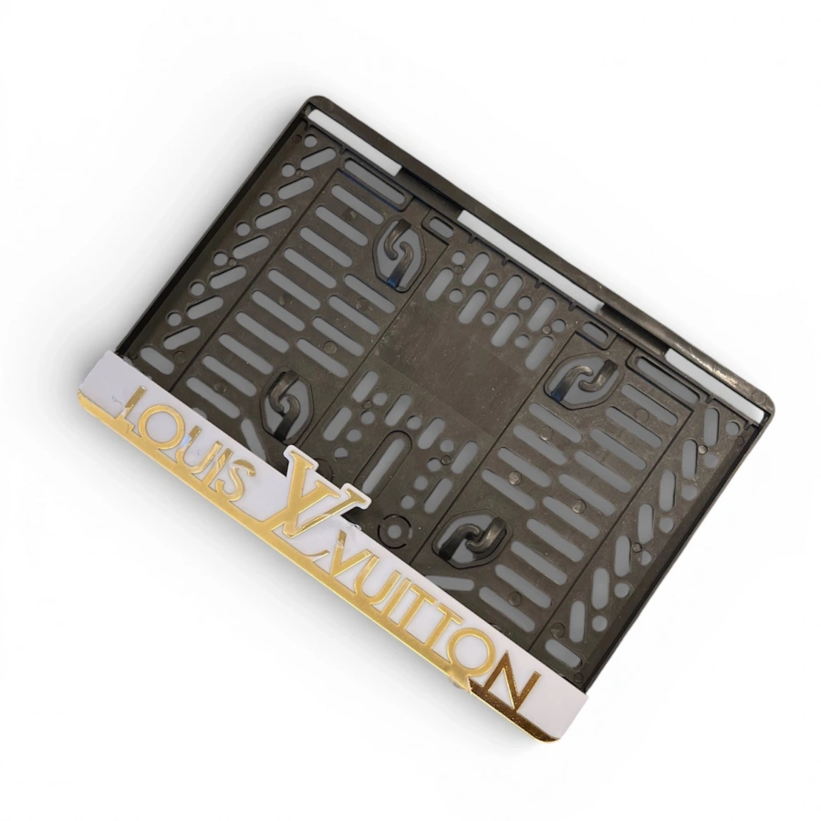 Motosiklet Plakalık Louis Vuitton (Beyaz)