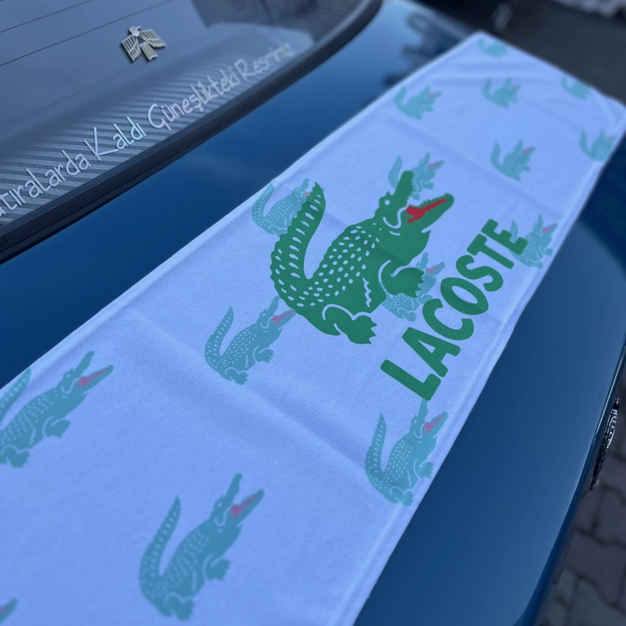 Havlu Lacoste Beyaz Küçük