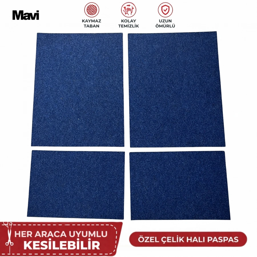 Çelik Halı Paspas Mavi