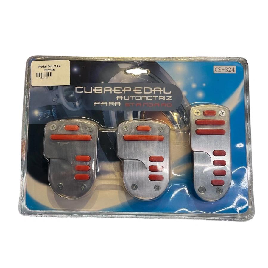 Pedal Seti 3 Lü Kırmızı