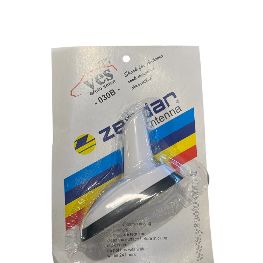 Köpekbalığı Anten Süsü Beyaz