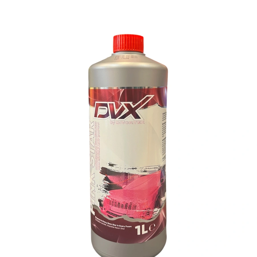 Divortex Pink Star Fırçasız Renkli Pempe Oto Yıkama Şampuanı 1 Lt