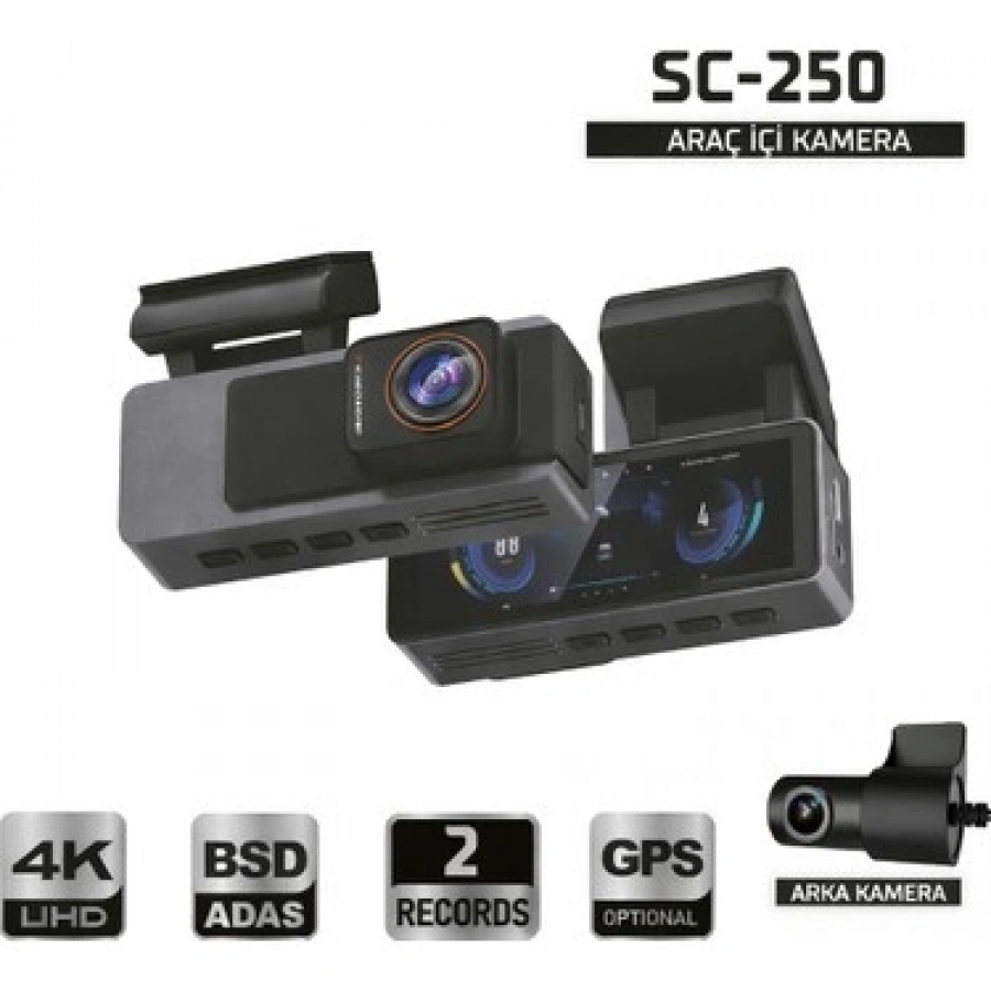 Sentinel SC-250 4K HDR Araç Kamerası