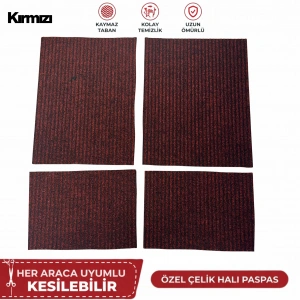 Çelik Halı Paspas Kırmızı