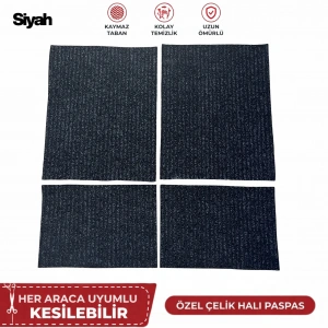 Çelik Halı Paspas Siyah