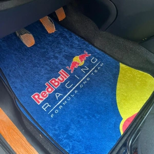 Redbull Mavi Dekor Halı Paspas 4lü
