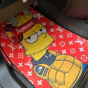 Simpson Kırmızı Dekor Halı Paspas 4lü
