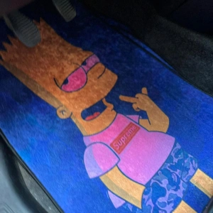 Simpson Mor Dekor Halı Paspas 4lü